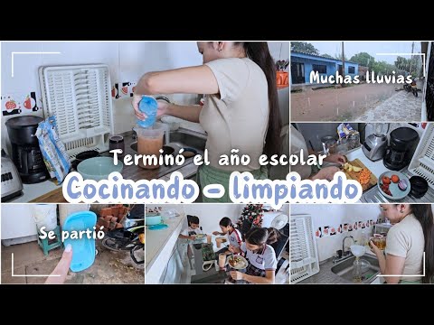 COCINANDO Y LIMPIANDO 🍛 el ALMUERZO DE HOY 🍅 últimos días de clases🏡 MI VIDA COMO MAMÁ Y AMA DE CASA