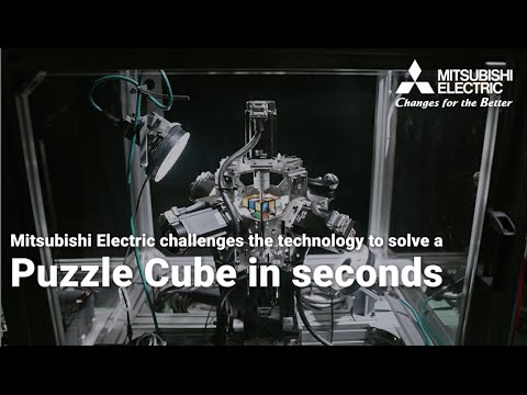 Mitsubishi Electric challenges the technology to solve a Puzzle Cube in seconds (30sec version)