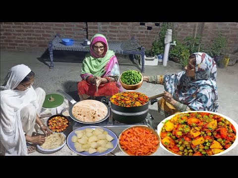 Winter Village Night Dinner Routine with potatoes carrot peas Recipe | Irma's family vlog