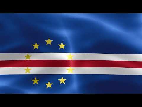 [10 Hours] Cabo Verde Flag Waving - Video & Audio - Waving Flags