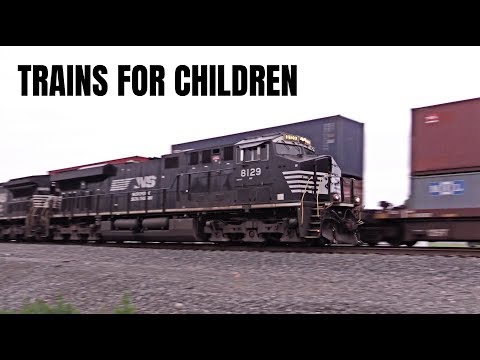 Trains For Children: An Hour of Big Freight Trains