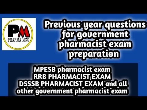 previous year questions for government pharmacist exam preparation