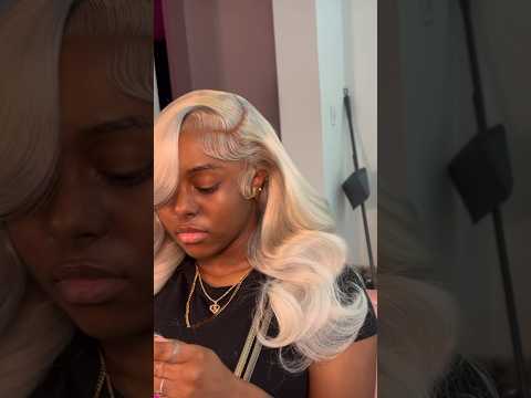 FRONTAL WIG INSTAL STYLED W/ DRAMATIC BABY HAIRS 😍 #beauty #viral #fypシ #shorts #shortvideo #fyp