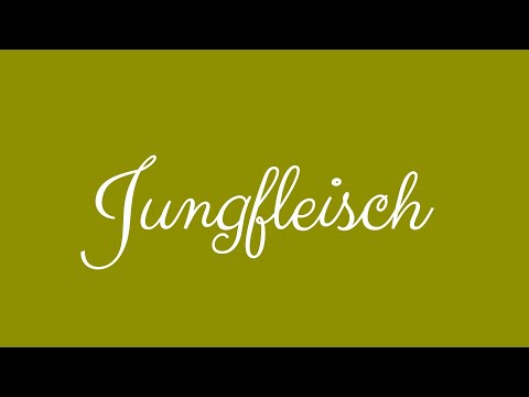 ✎ Jungfleisch ✎ English Cursive Handwriting Tutorial