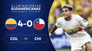 COLOMBIA vs. CHILE [4-0] | RESUMEN | ELIMINATORIAS SUDAMERICANAS | FECHA 10