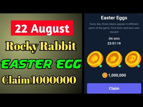 Rocky Rabbit Easter Egg 22 August | Rocky Rabbit Easter Egg Daily combo  | Today Easter egg