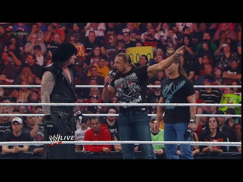 Undertaker, Triple H & Shawn Michaels face-off prior to WrestleMania - RAW 19 March 2012