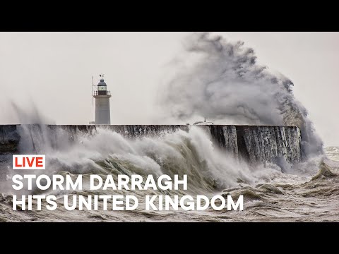 Storm Darragh Live - Along the United Kingdom Coast