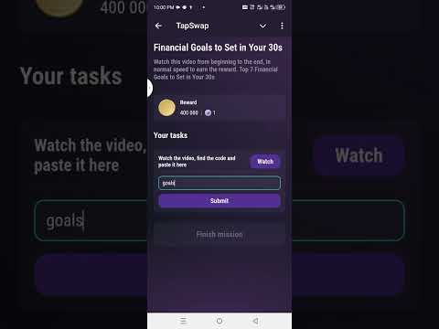 Financial Goals to Set in Your 30s Tapswap Code#tapswap #crypto #cryptocurrency #earningapp
