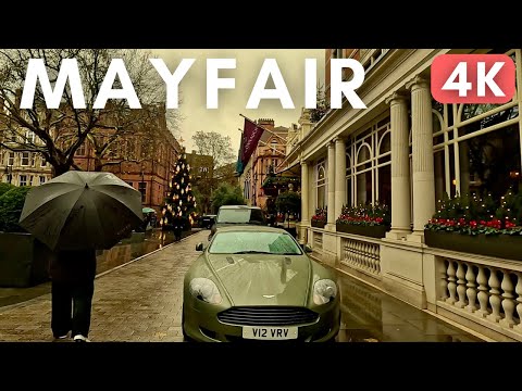 LUXURY Christmas Lights in London's MAYFAIR 🎄✨ Walking Tour [4K]