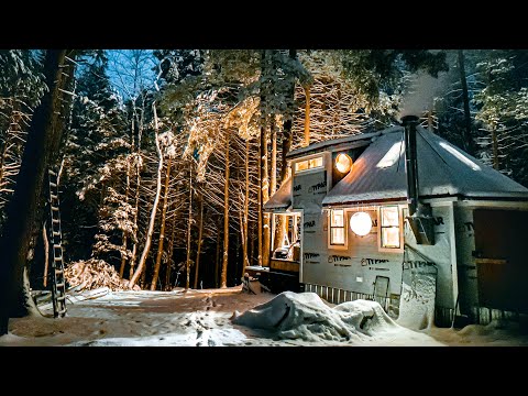 First Winter Storm at Remote Off-Grid Cabin + Small Town Holiday Life