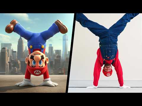 Stunts From The Super Mario Bros. Movie In Real Life