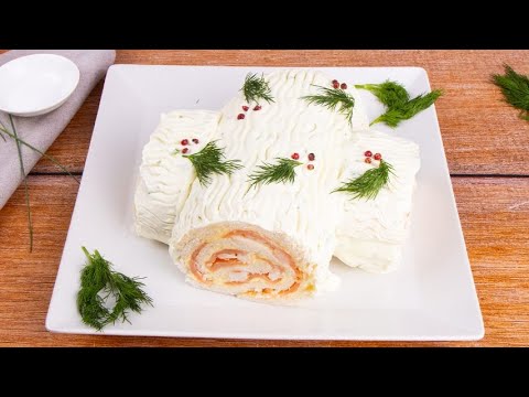 SAVORY CHRISTMAS LOG: the perfect appetizer to prepare for the Christmas dinner! 🎄