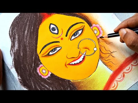 Maa durga drawing | Durga puja drawing | Maa durga face drawing | দুর্গাপুজো 2024| Kisholoy