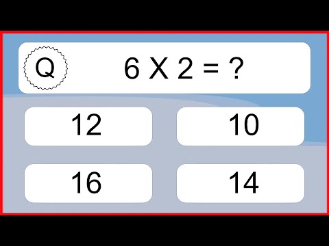 20 Multiplication Quiz Exercises for Kids