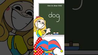 How to Draw DOG in 20 Seconds😯TADC Pomni & Poppy Playtime 3 Miss Delight Animation #shorts #drawing