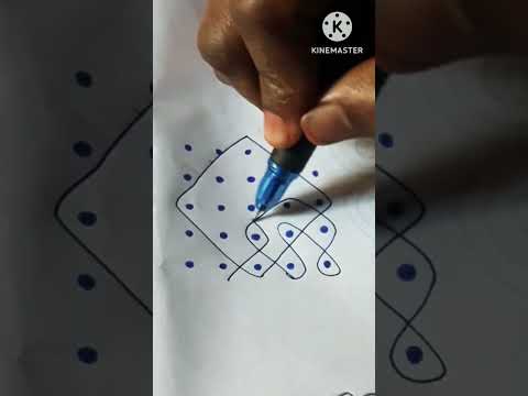 Sikku kolam for begginners with 5×5 dots #shorts #ytshorts