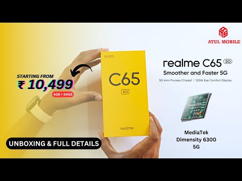 Realme C65 5G Unboxing 😯 FirstLook & Review - Price, Specs & Many More...