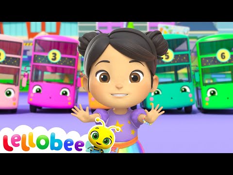 Count the Buses to the Picnic! 🚍🎉 | 🌻Lellobee City Farm - Kids Playhouse Song Mix