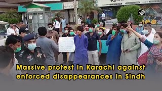 Massive protest in Karachi against enforced disappearances in Sindh