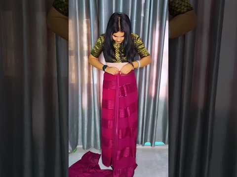 How to drape Ready to wear saree | Ready to wear saree Review #meesho Ready to wear saree #saree