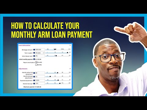 How To Calculate Your Monthly Adjustable Rate Mortgage Loan Payment - ( Arm Loan )