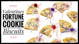 Junk Journal Ideas - Valentines Fortune Cookies Biscuits - Tutorial