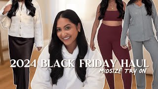 HUGE BLACK FRIDAY HAUL🫢🛍️ | SKIMS, Aritzia, Quince, Elwood, Setactive & Everlane | Midsize Try On