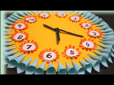 diy wall clock / cardboard wall clock / diy wall decoration /wall clock