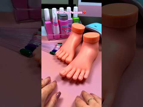 ASMR Pedicure with Kids Toys ❤️ #shorts #asmr #selfcare