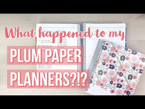 What Happened to my Plum Paper Planners?!?