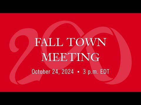 President's Fall Town Meeting