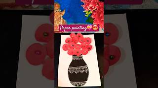 DIY Paper FlowerPot Drawing💖#wastematerialcraft#creative#bestreuseideas#papercraft#youtubeshorts#diy