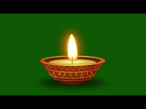 दीपावली, Diwali Diya, Lamp, Light, Hindu Festival, Festival of Lights, Green Diya Animation