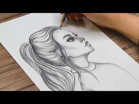 Draw a Girl Side Face View with Pencil | Girl Drawing Tutorial | Step by Step