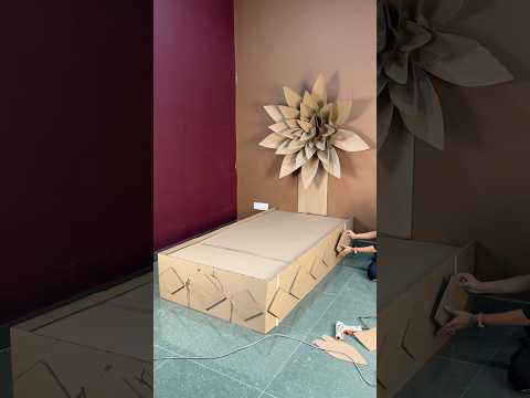 Beautiful King Size Bed Craft using Cardboard #short #reel #viral #youtubeshort #trending #diycrafts