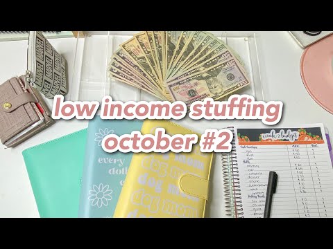 cash envelope & sinking funds stuffing | october #2 | full time income budget | BUDGETWITHAMANDA