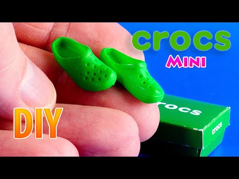 The smallest Crocs Clog in the world. - Tutorial DollHouse cinnamon toast Crocs.