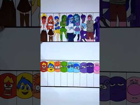 Human Inside Out 2 color matching challenge #shorts #art #viral