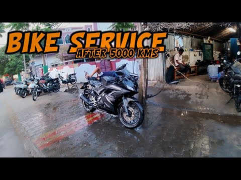 💢Bike service for After 5000 kms💥 | Tamil | R15 v3 service⚡ | Nandhu Rider | #bikeservice #tamil