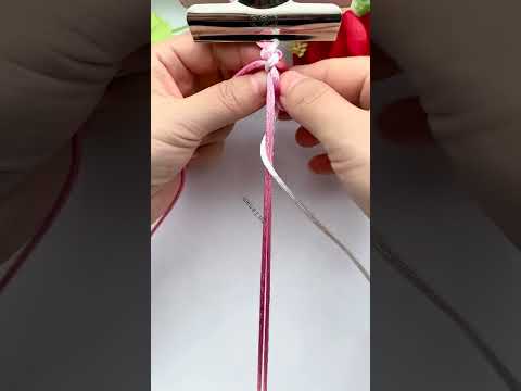 Double love lock, braiding craft sharing, handmade DIY, bracelet braiding tutorial, bracelet bra