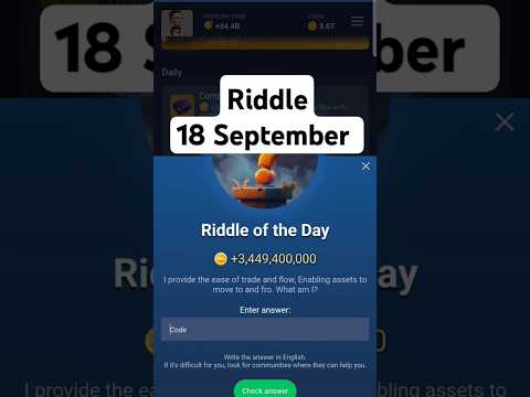 Riddle of the day today  X empire 18 September| riddle of the day musk empire