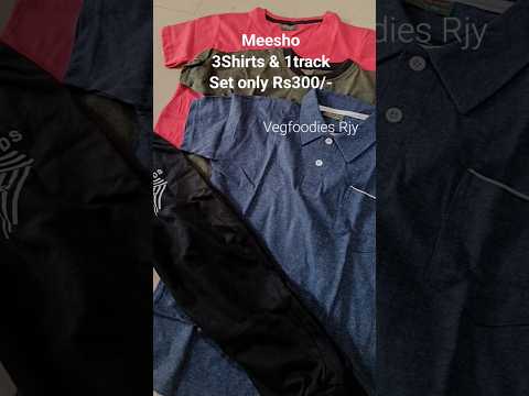 #meesho l#under 300/- 3shirts & 1track set #review #unboxing #video @VegfoodiesJ