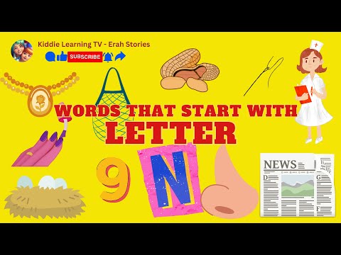 Letter N: Words That Start With N, Letter Sounds| English Vocabulary Lessons| Kiddie Learning TV