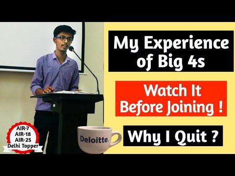 My Experience at Big 4 | Why did I quit Deloitte India | CA Aman Karn #big4 ##deloitte #icai #ca