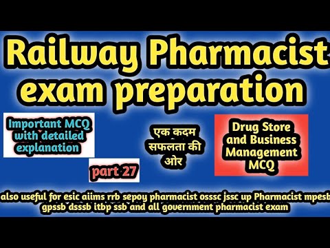 Railway pharmacist exam preparation#rrbpreviousyearquestionpapersolution#pharmamcq#osssc#hssc#esic