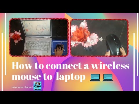 How to connect to wireless mouse to loptop/priya wow channel