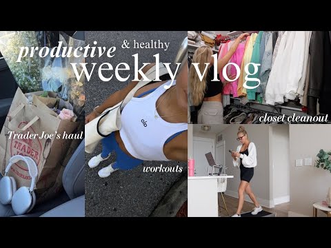 PRODUCTIVE week in my life! (closet cleanout, healthy meals, trader joes restocks + more!)