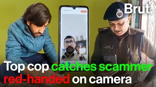 Top cop catches scammer red-handed on camera