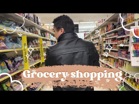 eng/rus sub [AMWF] Couple grocery shopping in America | International couple